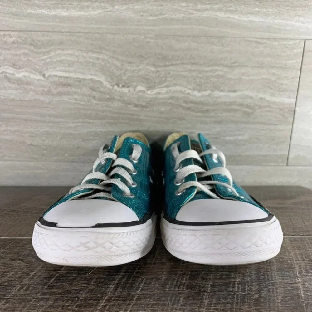 Girls Youth Converse All Star Glitter Sneaker - Picture 2 of 9